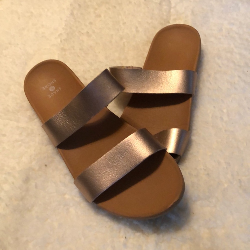 Rose gold sandals
